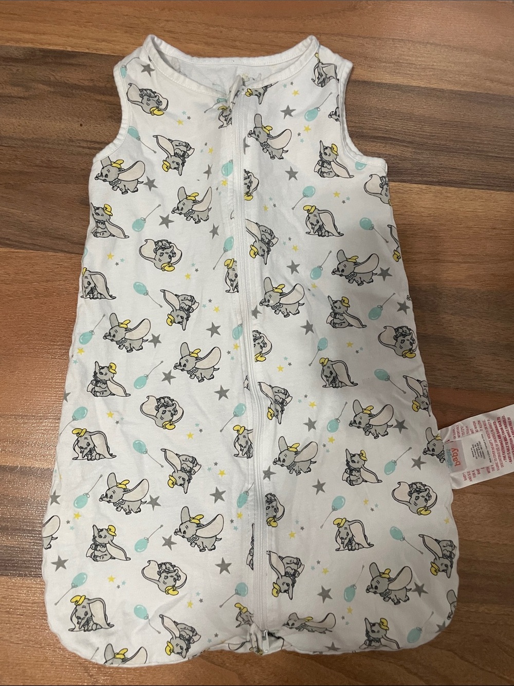 White Disney Dumbo-Print Baby Sleep Sack